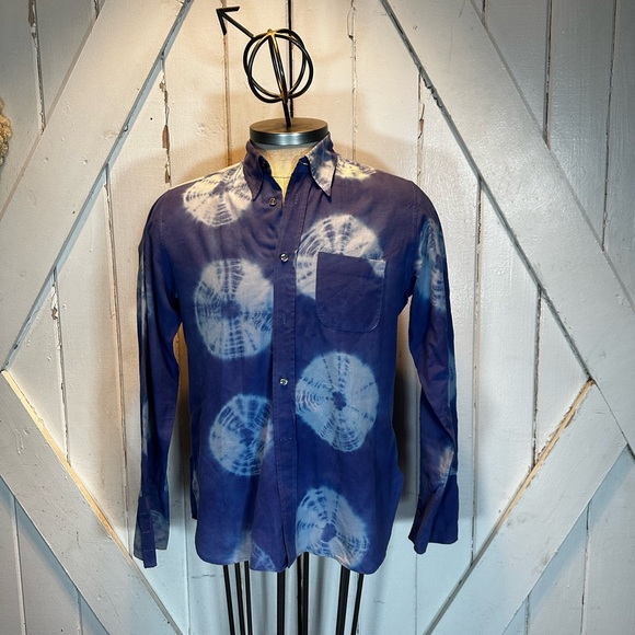 Men's Blue Tie-Dye Shirt